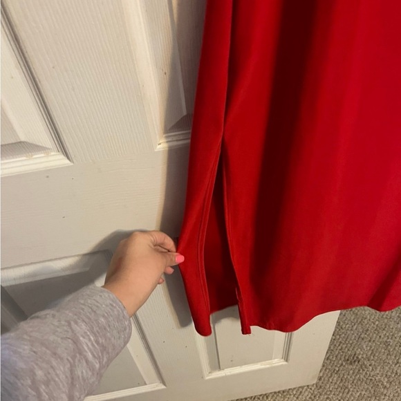 bebe Striking Red Midi Dress - Picture 4 of 4